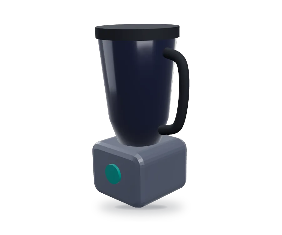 Illustration of blenders (not a photo of this product)