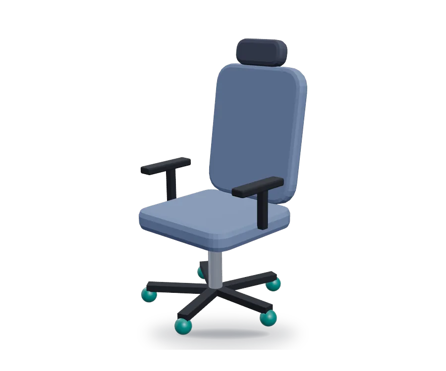 Illustration of office chairs (not a photo of this product)