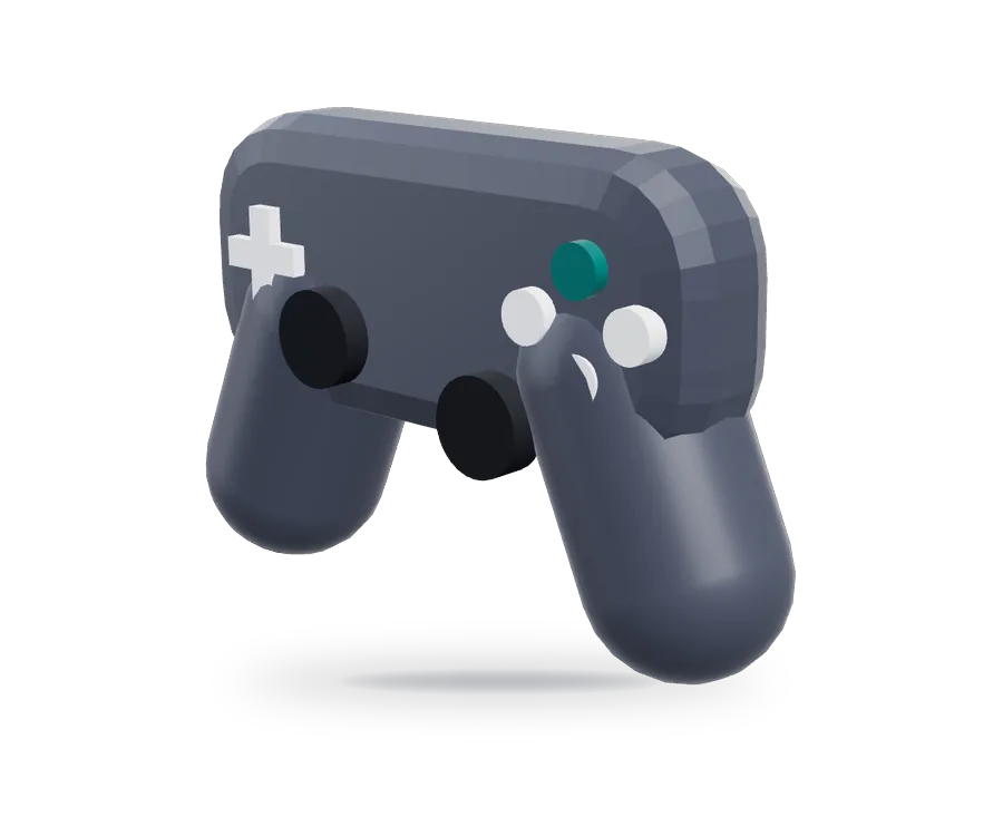 Illustration of game controllers (not a photo of this product)