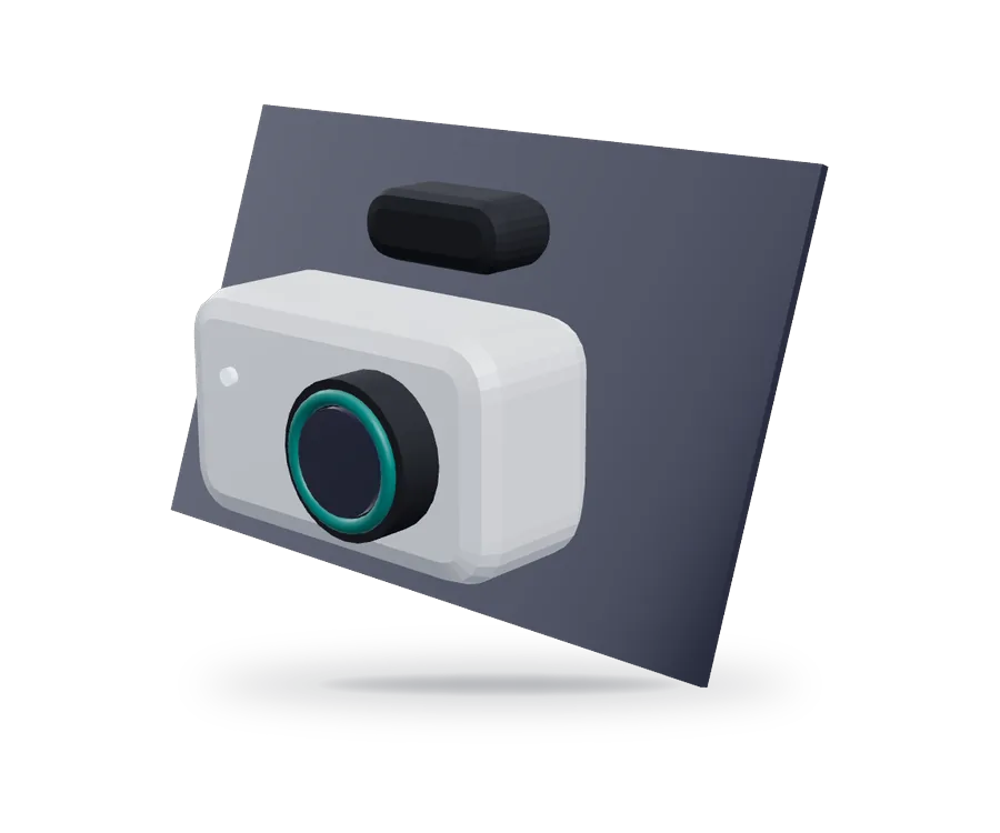 Illustration of dash cams (not a photo of this product)
