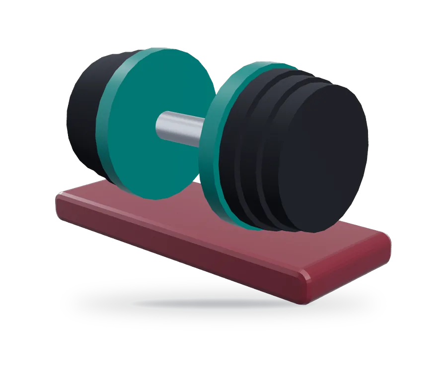 Illustration of adjustable dumbbells (not a photo of this product)