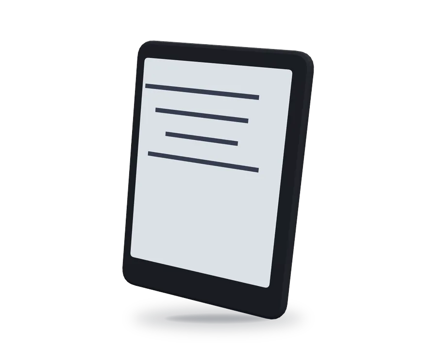Illustration of e-readers (not a photo of this product)