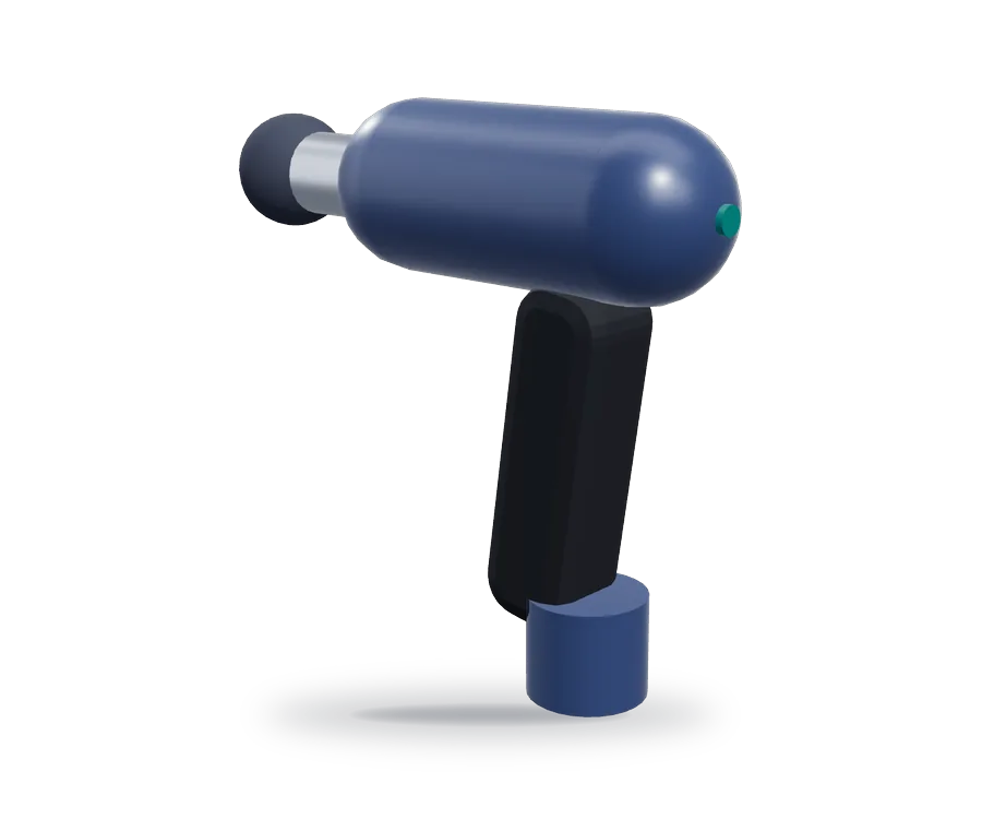 Illustration of massage guns (not a photo of this product)