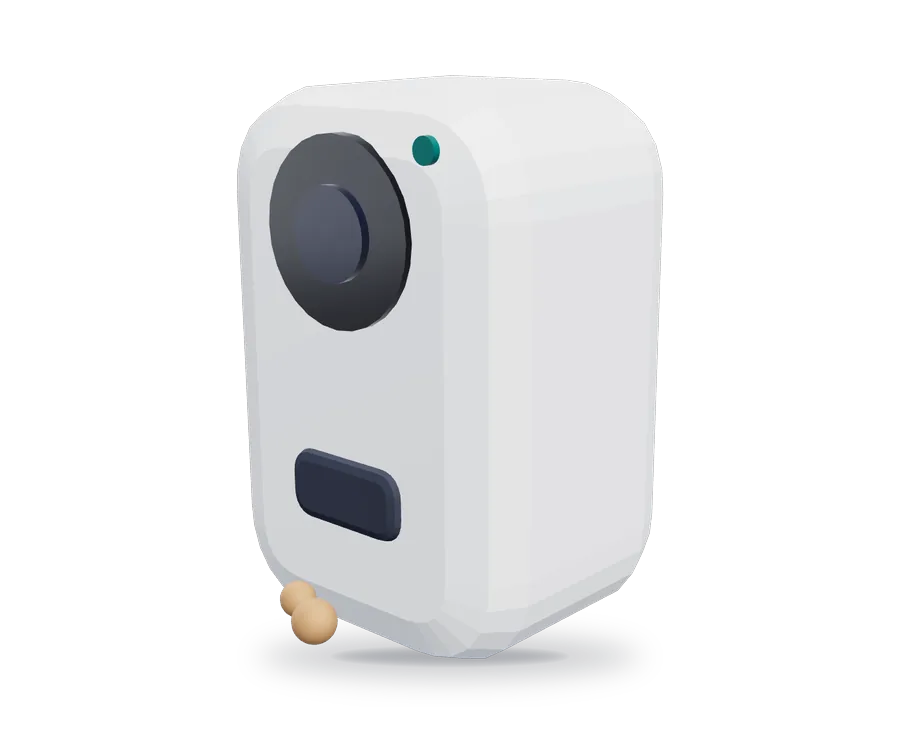 Illustration of pet cameras (not a photo of this product)