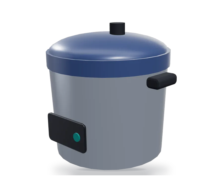 Illustration of pressure cookers (not a photo of this product)