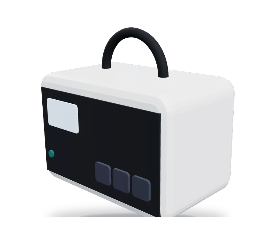 Illustration of portable power stations (not a photo of this product)