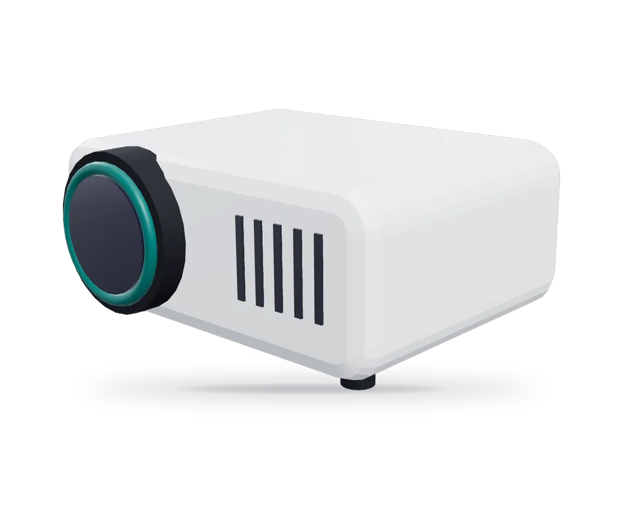 Illustration of projectors (not a photo of this product)
